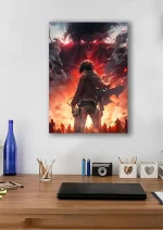 متال پوستر انیمه Attack on Titan طرح میکاسا کد L1014 - Image 2