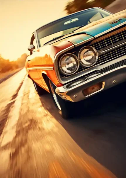 متال پوستر طرح ماشین کلاسیک کد L1145