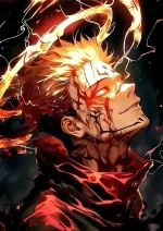 متال پوستر انیمه جوجوتسو کایسن طرح سوکونا کد L1214