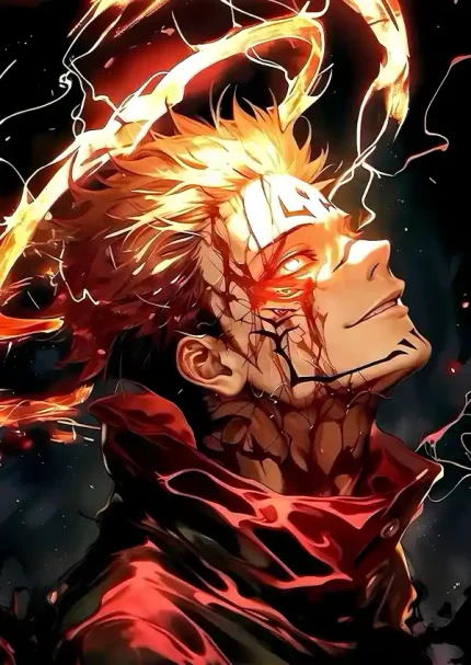 متال پوستر انیمه جوجوتسو کایسن طرح سوکونا کد L1214