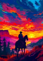 متال پوستر طرح Red Dead Redemption 2 کد L1002