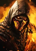 متال پوستر بازی Mortal Kombat طرح اسکورپیون کد L1004