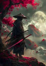 متال پوستر سامورایی طرح ژاپنی کد L1006