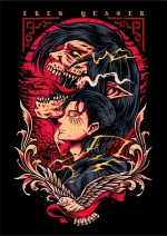 متال پوستر انیمه Attack on Titan طرح ارن یگر کد L1033