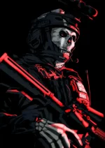 متال پوستر بازی Call Of Duty طرح گوست کد L1035