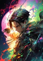 متال پوستر انیمه Attack on Titan طرح Levi کد L1044