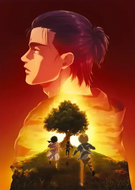 متال پوستر انیمه Attack on Titan طرح ارن یگر کد L1047