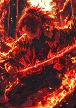 متال پوستر انیمه شیطان کش طرح تانجیرو کد L1053