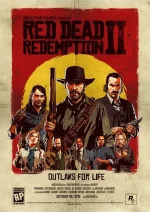 متال پوستر طرح بازی Red Dead Redemption 2 کد L1066