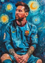 متال پوستر طرح مسی کد L1068