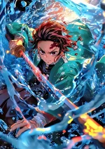 متال پوستر انیمه شیطان کش طرح تانجیرو کد L1070