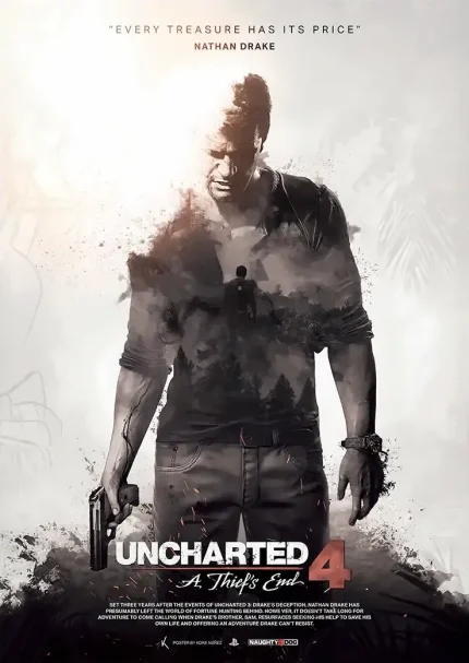 متال پوستر طرح بازی Uncharted کد L1072