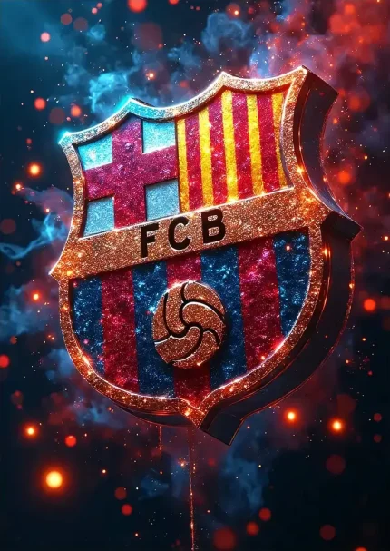 متال پوستر طرح لوگو بارسلونا کد L1078