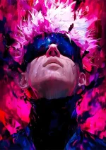 متال پوستر انیمه جوجوتسو کایسن طرح گوجو کد L1085