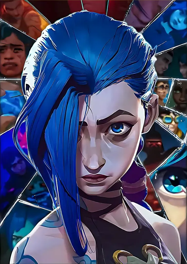 L1092-metalposter-01 متال پوستر انیمه آرکین طرح جینکس کد L1092 - Image 1