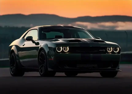 متال پوستر طرح ماشین دوج چلنجر کد L1098