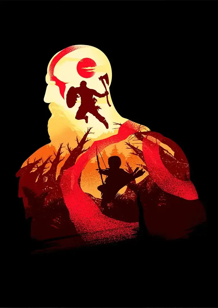 L1106-metalposter-01 متال پوستر طرح بازی God Of War کد L1106 - Image 1