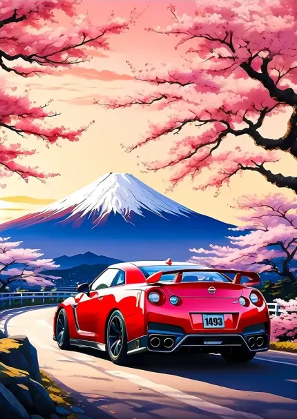 متال پوستر طرح ماشین نیسان GTR کد L1108