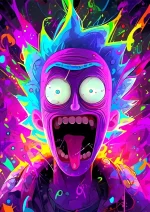 متال پوستر انیمیشن Rick and Morty طرح ریک کد L1118