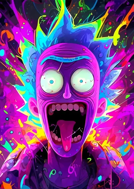 متال پوستر انیمیشن Rick and Morty طرح ریک کد L1118