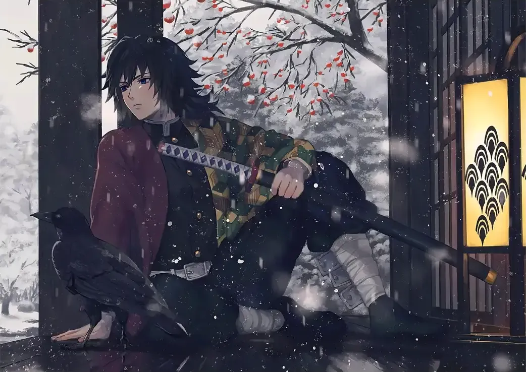 L1128-metalposter-01 متال پوستر انیمه شیطان کش طرح Giyu Tomioka کد L1128 - Image 1