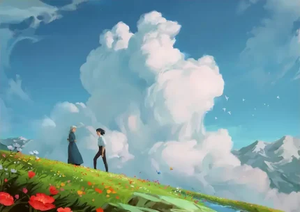 متال پوستر انیمه Howl's Moving Castle طرح کد L1132