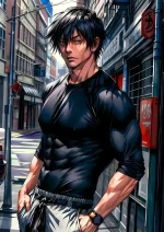 متال پوستر انیمه جوجوتسو کایسن طرح Toji Fushiguro کد L1292