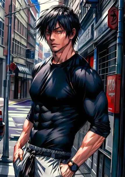 متال پوستر انیمه جوجوتسو کایسن طرح Toji Fushiguro کد L1292