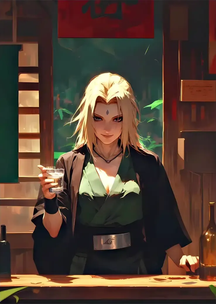 L1295-metalposter-01 متال پوستر انیمه وان پیس طرح Tsunade کد L1295 - Image 1