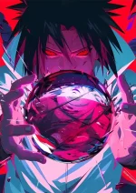 متال پوستر انیمه ناروتو طرح Sasuke Uchiha کد L1297