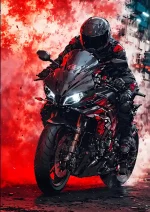 متال پوستر طرح کد موتور انیمه ای L1317