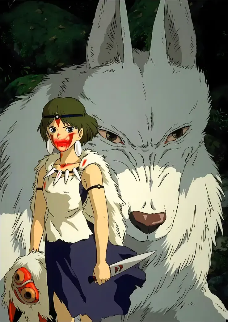 L1325-metalposter-01 متال پوستر انیمه شاهزاده مونونوکه طرح سان کد L1325 - Image 1