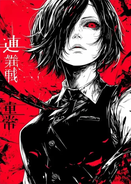 متال پوستر انیمه Tokyo Ghoul طرح Touka Kirishima کد L1327