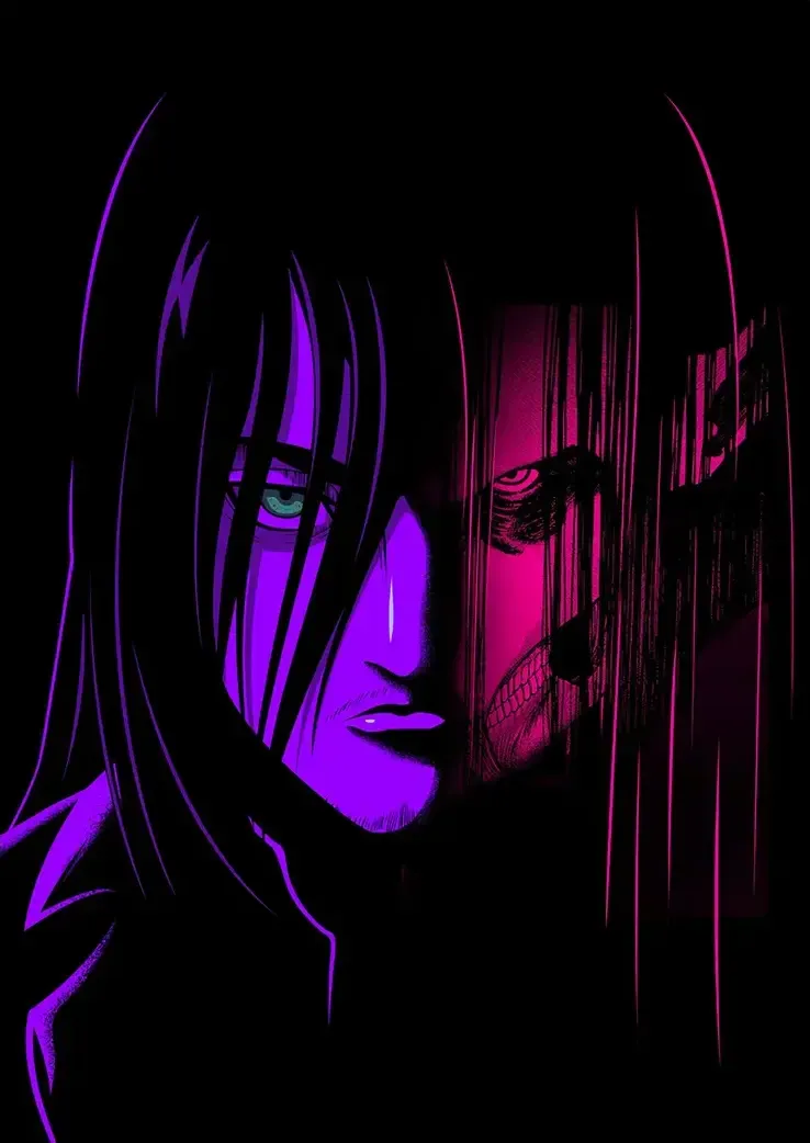 L1328-metalposter-01 متال پوستر انیمه Attack on Titan طرح ارن یگر کد L1328 - Image 1