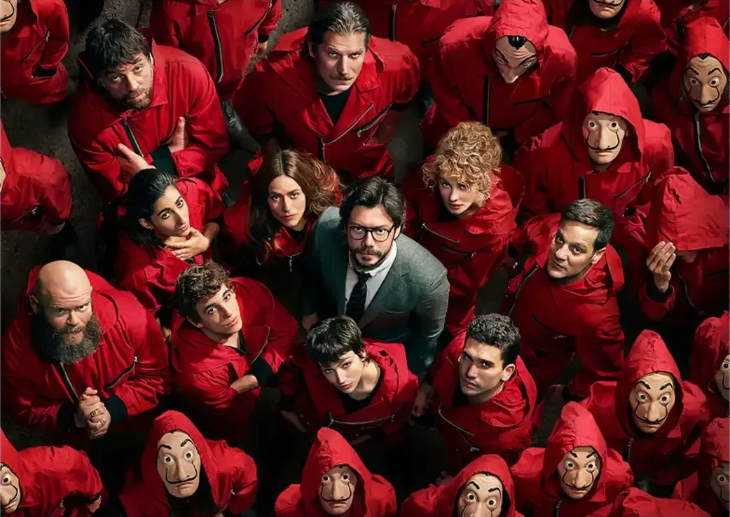 L1336-metalposter-01 متال پوستر طرح سریال Money Heist کد L1336 - Image 1