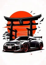 متال پوستر طرح ماشین نیسان GTR کد L1342