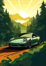 متال پوستر طرح ماشین Porsche 911 GT3 کد L1345