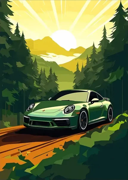 متال پوستر طرح ماشین Porsche 911 GT3 کد L1345