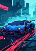 متال پوستر طرح ماشین لامبورگینی کد L1346