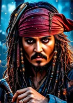 متال پوستر سینمایی Pirates of the Caribbean طرح jack sparrow کد L1349