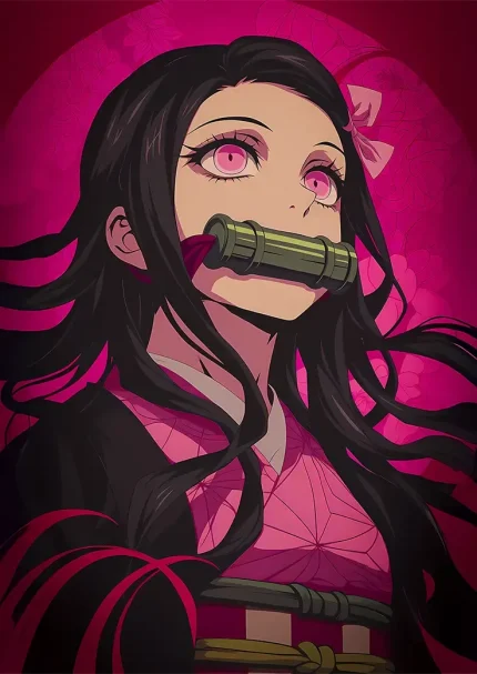 متال پوستر انیمه شیطان کش طرح نزوکو کد L1351