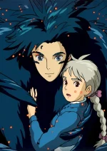 متال پوستر طرح انیمه Howl's Moving Castle کد L1353