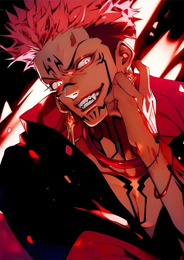 L1357-metalposter-01 متال پوستر انیمه جوجوتسو کایسن طرح سوکونا کد L1357 - Image 1