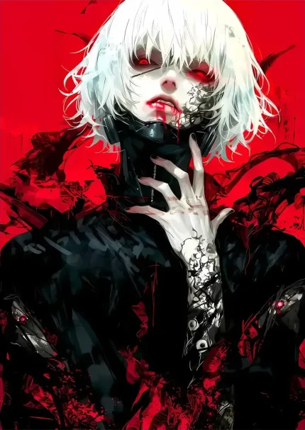 متال پوستر انیمه Tokyo Ghoul طرح Ken Kaneki کد L1377