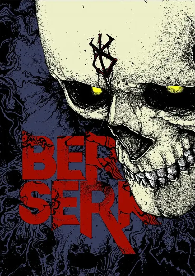 L1379-metalposter-01 متال پوستر طرح انیمه برزرک کد L1379 - Image 1