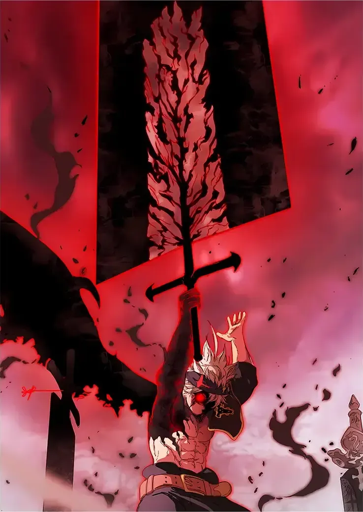 L1381-metalposter-01 متال پوستر طرح انیمه Black Clover کد L1381 - Image 1