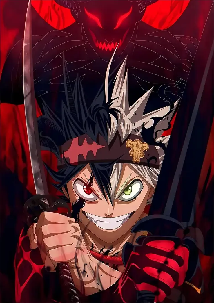 L1382-metalposter-01 متال پوستر طرح انیمه Black Clover کد L1382 - Image 1