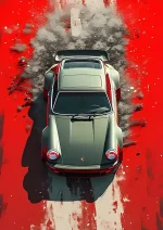 متال پوستر طرح ماشین Porsche 911 کد L1390