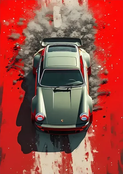 متال پوستر طرح ماشین Porsche 911 کد L1390