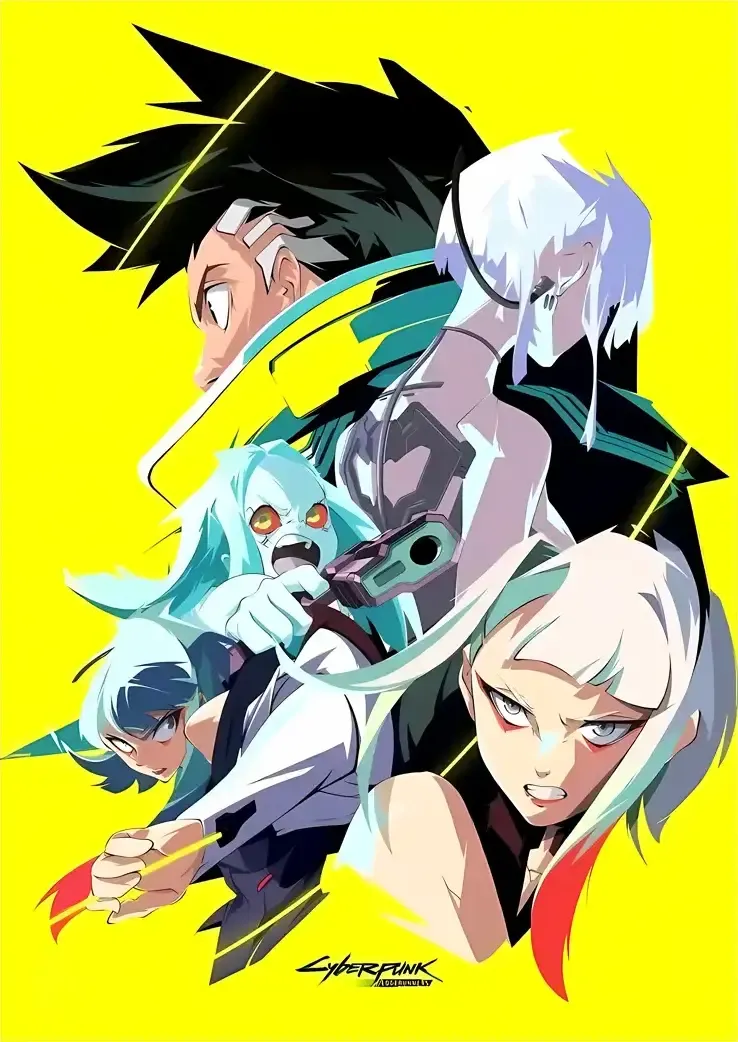 L1395-metalposter-01. متال پوستر طرح انیمه Cyberpunk: Edgerunners کد L1395 - Image 1